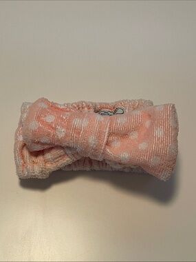 Pink and White Polka Dot Makeup Headband